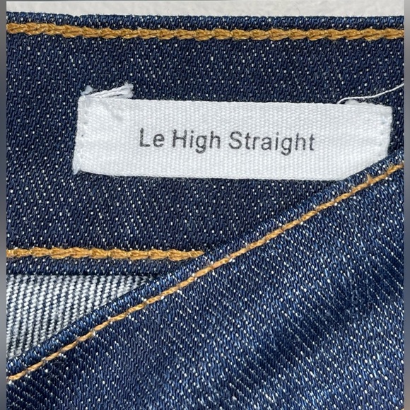 NWOT FRAME Jeans Women’s Size 25 LE HIGH STRAIGHT Blue Dark Wash - Picture 7 of 13